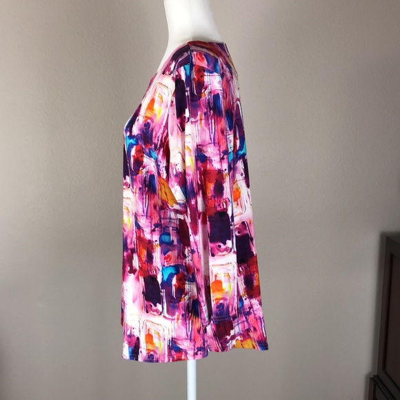 Peck & Peck Multicolor Round Neck Top - Picture 3 of 7